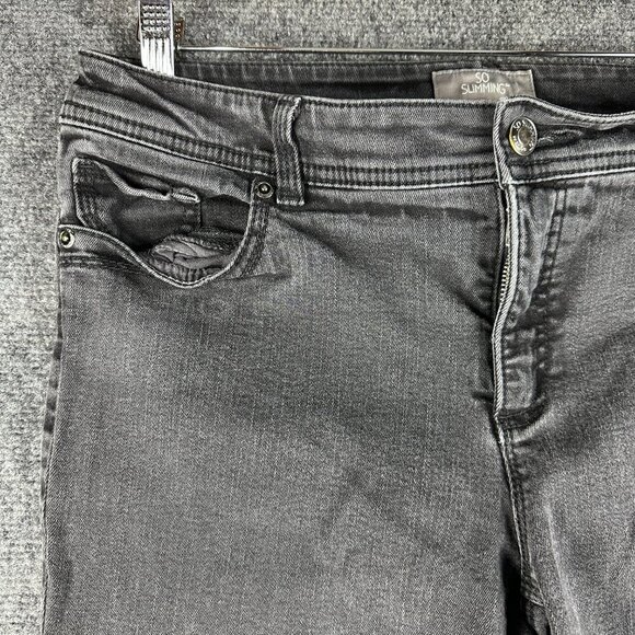 Chicos Jeans Womens 8 So Slimming Black Cotton Stretch Straight Leg Pockets - Picture 4 of 8